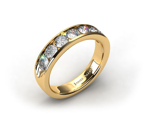  18k Yellow Gold 1.50ctw Channel Set Diamond Anniversary Ring